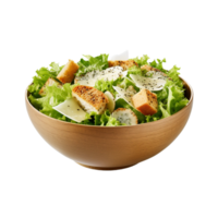 ai gegenereerd Caesar salade in kom Aan transparant achtergrond PNG beeld