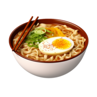 AI generated Bowl of Ramen food dish on transparent background PNG image