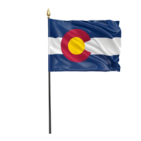 ai gerado bandeira do Colorado nos Estado em transparente fundo png imagem