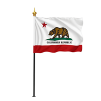 AI generated Flag of California US state on transparent background PNG image