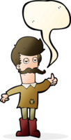 cartoon old man in poor clothes with speech bubble png
