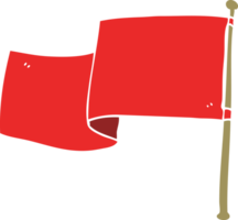 dessin animé doodle drapeau rouge png