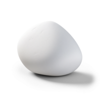 AI generated white processed stone, png file of isolated cutout object on transparent background with shadow