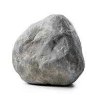 AI generated gray smooth stone, png file of isolated cutout object on transparent background with shadow