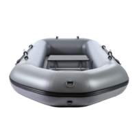 AI generated gray inflatable boat, png file of isolated cutout object on transparent background