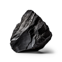 ai generato nero pesante roccia, png file di isolato ritagliare oggetto su trasparente sfondo con ombra