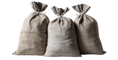 AI generated sandbags, png file of isolated cutout object on transparent background