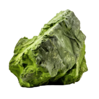 AI generated green rock, png file of isolated cutout object on transparent background