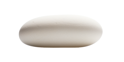 AI generated flat white processed stone, png file of isolated cutout object on transparent background