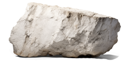 AI generated white heavy rock, png file of isolated cutout object on transparent background with shadow