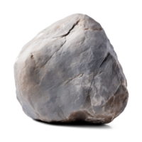 AI generated gray smooth stone, png file of isolated cutout object on transparent background with shadow