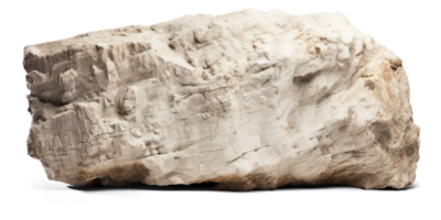 AI generated white heavy rock, png file of isolated cutout object on transparent background with shadow