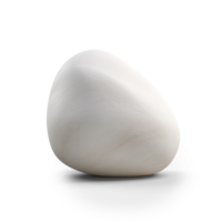 AI generated white processed stone, png file of isolated cutout object on transparent background with shadow