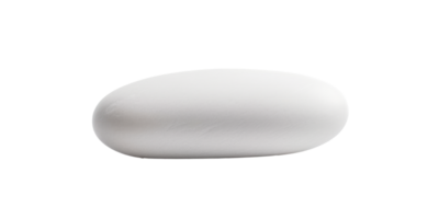 AI generated flat white processed stone, png file of isolated cutout object on transparent background