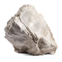 AI generated white heavy rock, png file of isolated cutout object on transparent background with shadow