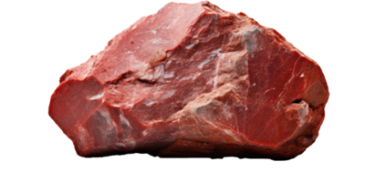 AI generated red heavy rock, png file of isolated cutout object on transparent background