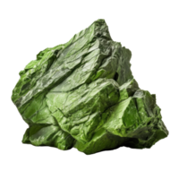 AI generated green rock, png file of isolated cutout object on transparent background