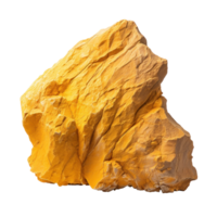 AI generated yellow rock, png file of isolated cutout object on transparent background