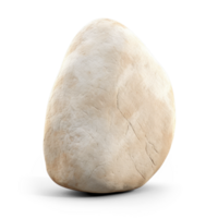 AI generated large smooth stone, png file of isolated cutout object on transparent background with shadow