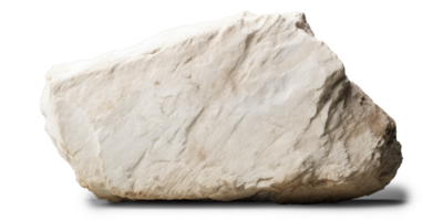 AI generated white heavy rock, png file of isolated cutout object on transparent background with shadow