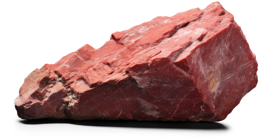 AI generated red heavy rock, png file of isolated cutout object on transparent background with shadow