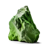 AI generated green rock, png file of isolated cutout object on transparent background with shadow