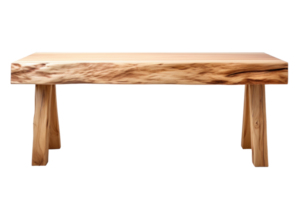 AI generated Elegant Wooden Table on Transparent Background png