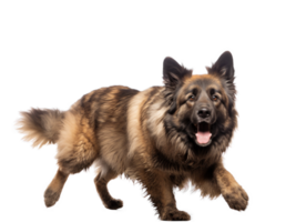 ai generiert glücklich kaukasisch Schäfer Hund auf transparent Hintergrund png