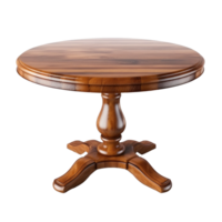 AI generated Round Wooden Table on Transparent Background png