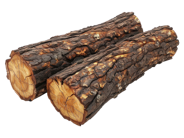 AI generated Rough Wood Logs on Transparent Background png