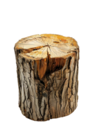 AI generated Rough Wood Texture on Log Stump png