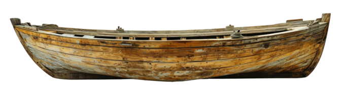 AI generated Side View of Vintage Wooden Boat png