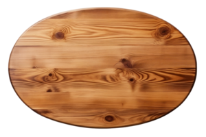 AI generated Wooden Table Top View on Transparent Background png