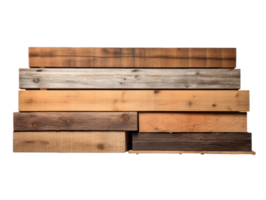AI generated Textured Rough Wood Planks Isolated png