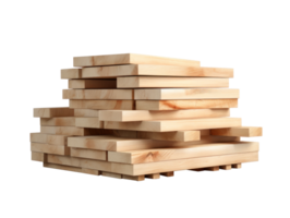 AI generated Stack of Rough Wooden Planks png