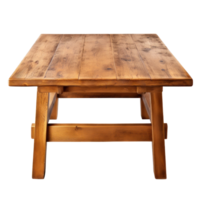 AI generated Solid Wood Table on Transparent Background png