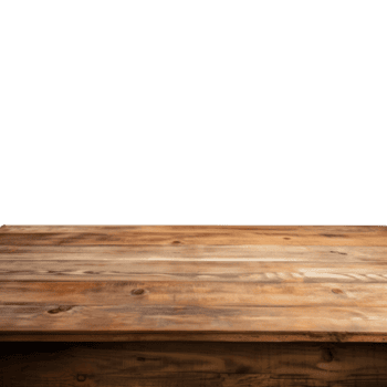 ai generato legna tavolo con trasparente sfondo, vuoto superficie png