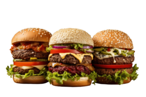 AI generated Tasty Street Food Burgers png