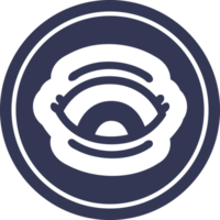 olho fixo ícone circular png