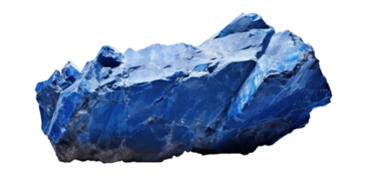 AI generated blue heavy rock, png file of isolated cutout object on transparent background