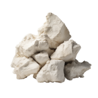 AI generated a pile of white rough stones, png file of isolated cutout object on transparent background