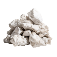 AI generated a pile of white rough stones, png file of isolated cutout object on transparent background