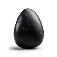 AI generated black processed stone, png file of isolated cutout object on transparent background with shadow