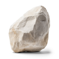 AI generated white rock, png file of isolated cutout object on transparent background with shadow