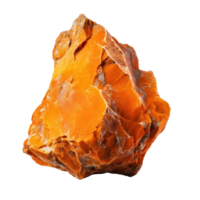 AI generated orange large rock, png file of isolated cutout object on transparent background with shadow