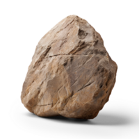 AI generated heavy brown stone, png file of isolated cutout object on transparent background with shadow