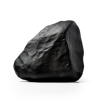 AI generated black processed stone, png file of isolated cutout object on transparent background with shadow