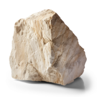 AI generated brown big rock, png file of isolated cutout object on transparent background with shadow