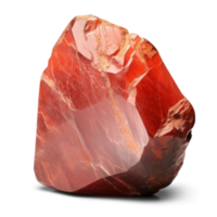 AI generated red rough stone shiny, png file of isolated cutout object on transparent background with shadow