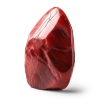 AI generated red shiny stone, png file of isolated cutout object on transparent background with shadow